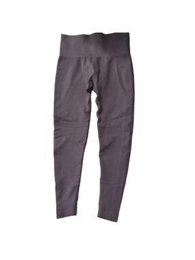 Set Active Ribbed Seamless Gray Leggings Size Small